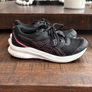 ASICS Women's Black and Pink Athletic Shoes